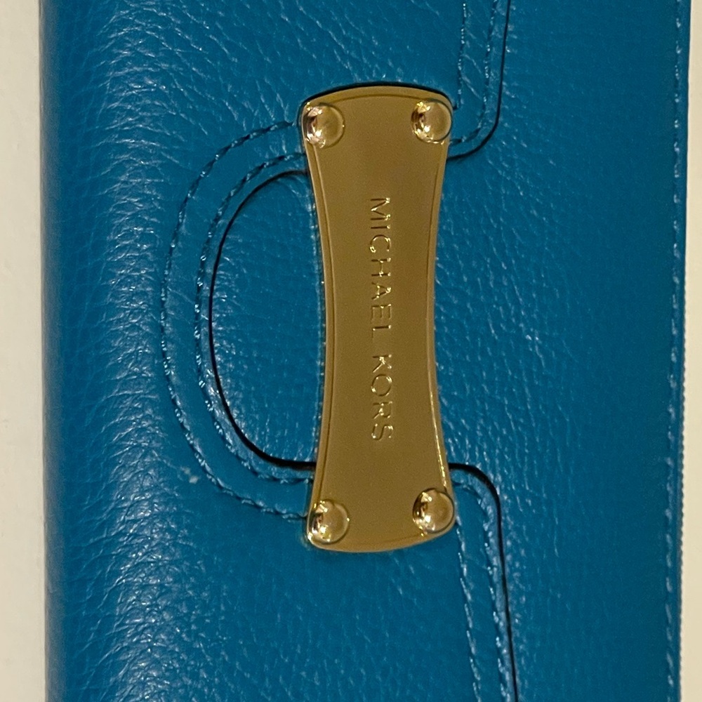Michael Kors Blue Leather Wallet - Picture 6 of 7